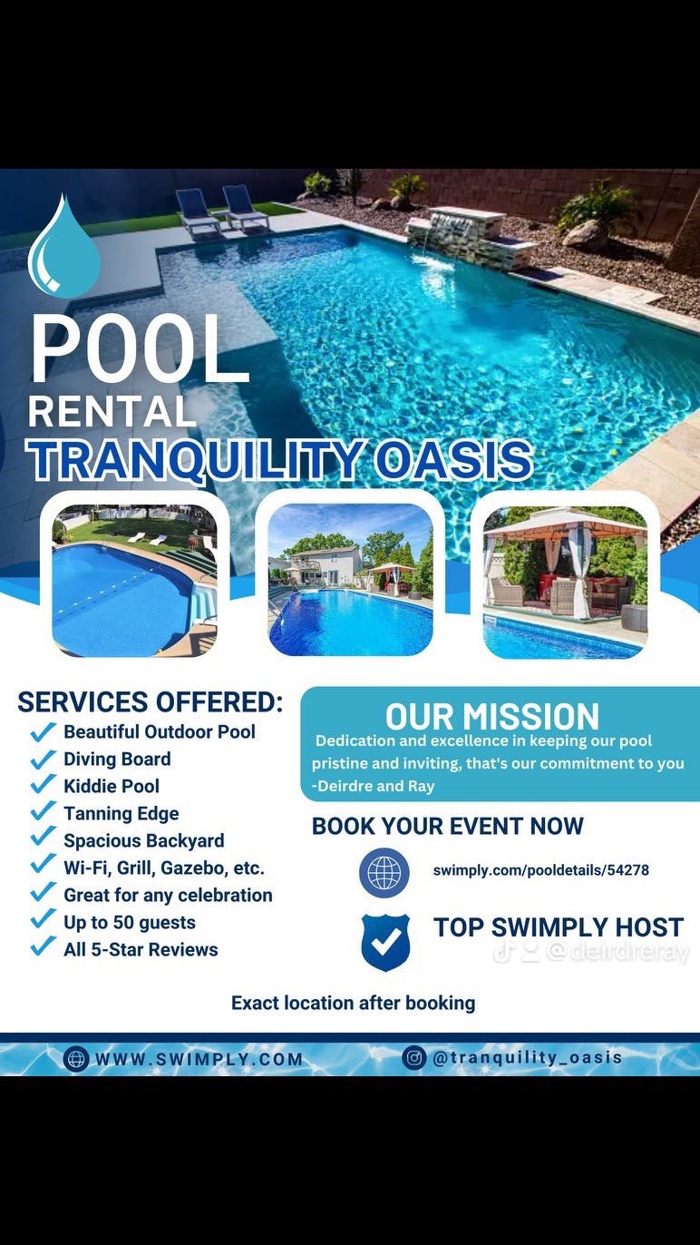 Tranquility Of Oasis Like the Caribbean Private Pool in Ronkonkoma