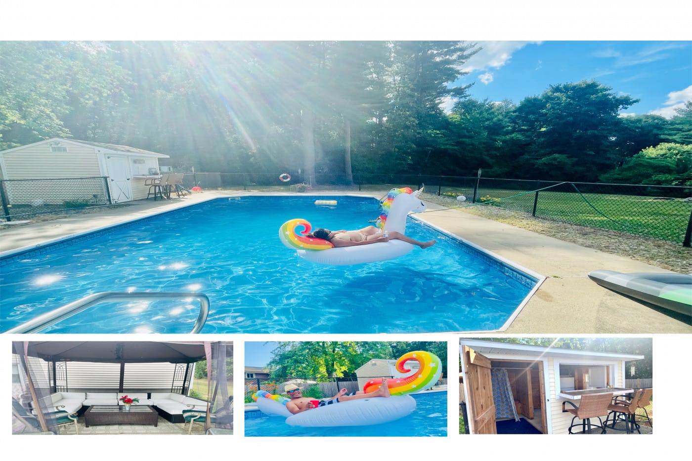 RELAX! Pool, Tiki Bar, Gazebo, Cabana: Tewksbury (93/495/38) Huge pool ...