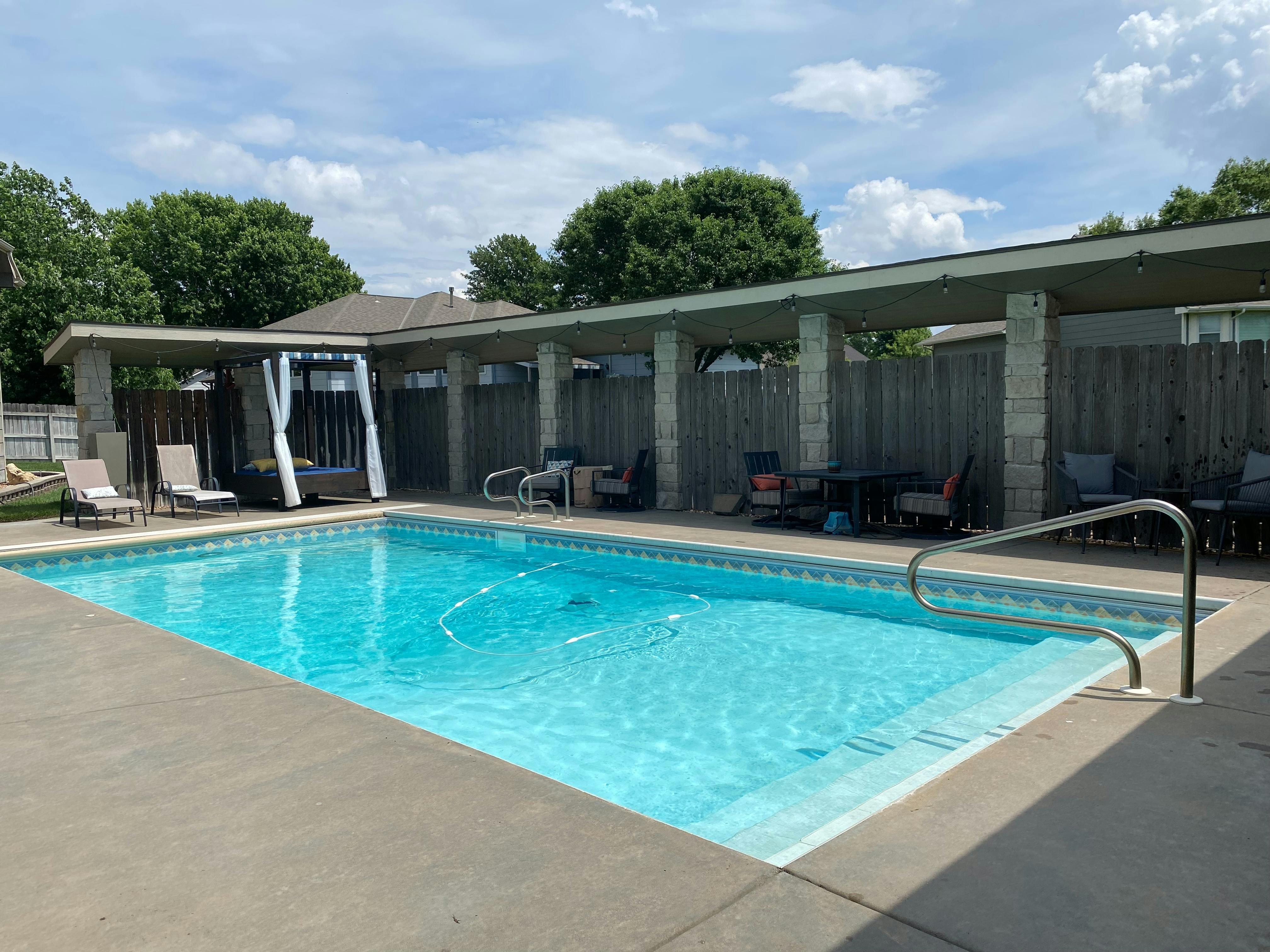 Outdoor Paradise with Pool house Private Pool in Haysville Swimply